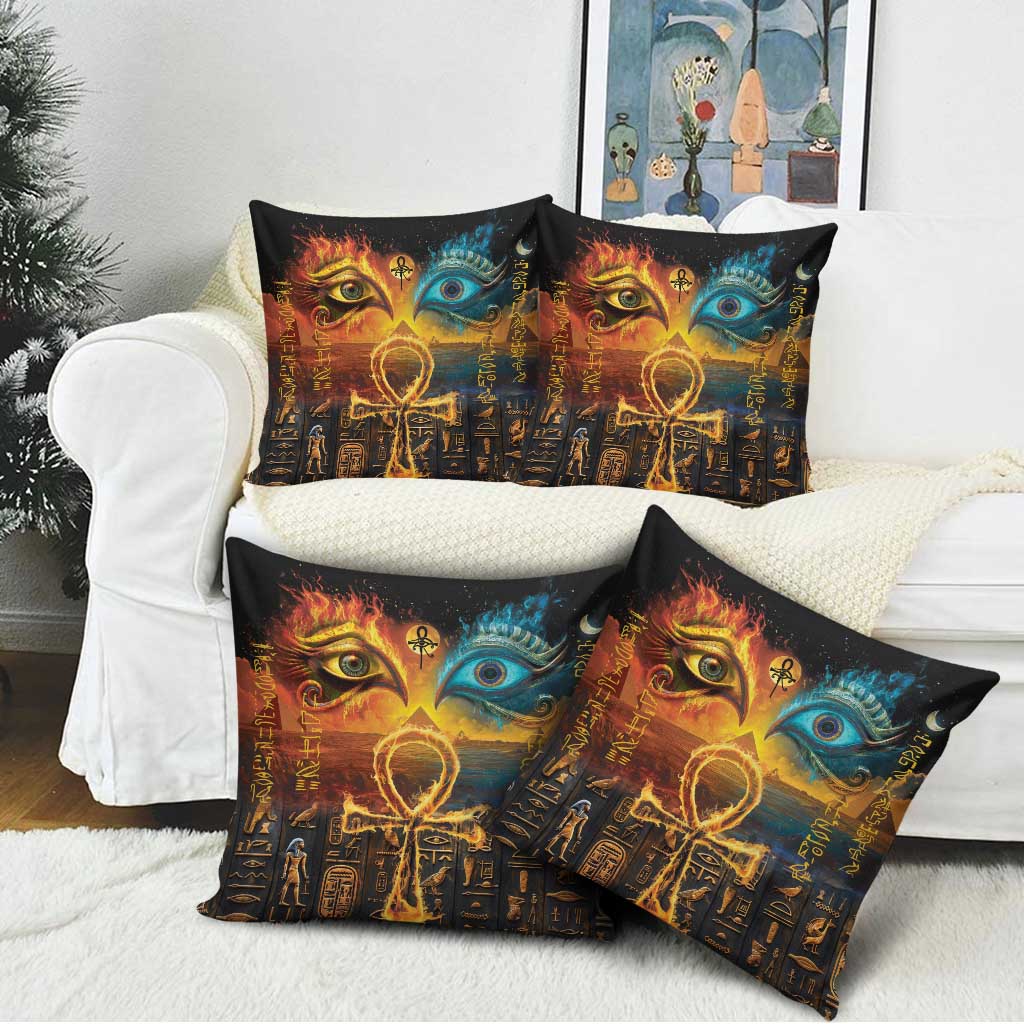 Eye of Ra and Eye of Horus Pillow Cover Power and Magic Ancient Egyptian Mythology