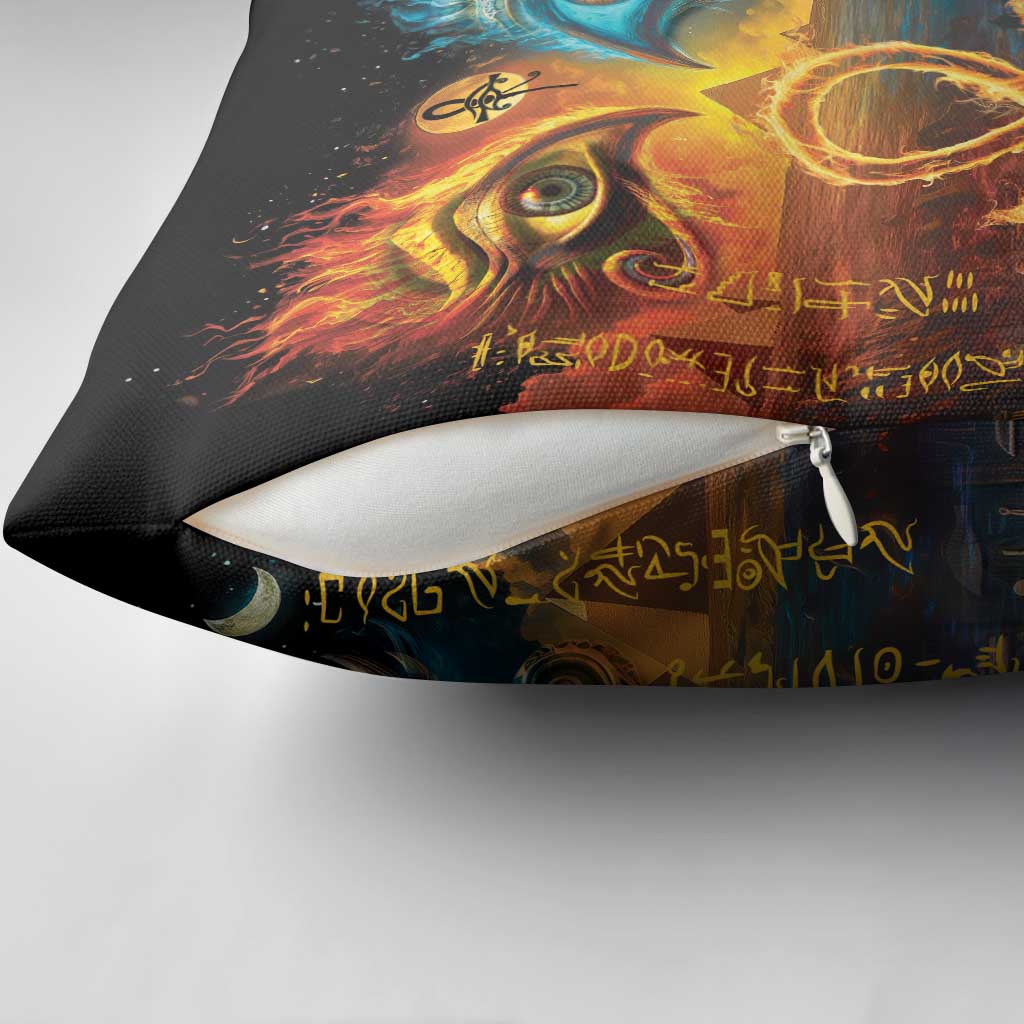 Eye of Ra and Eye of Horus Pillow Cover Power and Magic Ancient Egyptian Mythology