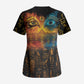 Eye of Ra and Eye of Horus Scrub Top Power and Magic Ancient Egyptian Mythology