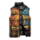 Eye of Ra and Eye of Horus Sleeveless Puffer Jacket Power and Magic Ancient Egyptian Mythology