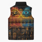 Eye of Ra and Eye of Horus Sleeveless Puffer Jacket Power and Magic Ancient Egyptian Mythology