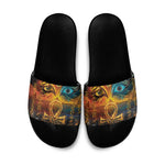 Eye of Ra and Eye of Horus Slide Sandals Power and Magic Ancient Egyptian Mythology
