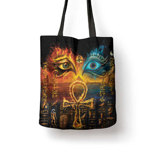 Eye of Ra and Eye of Horus Tote Bag Power and Magic Ancient Egyptian Mythology