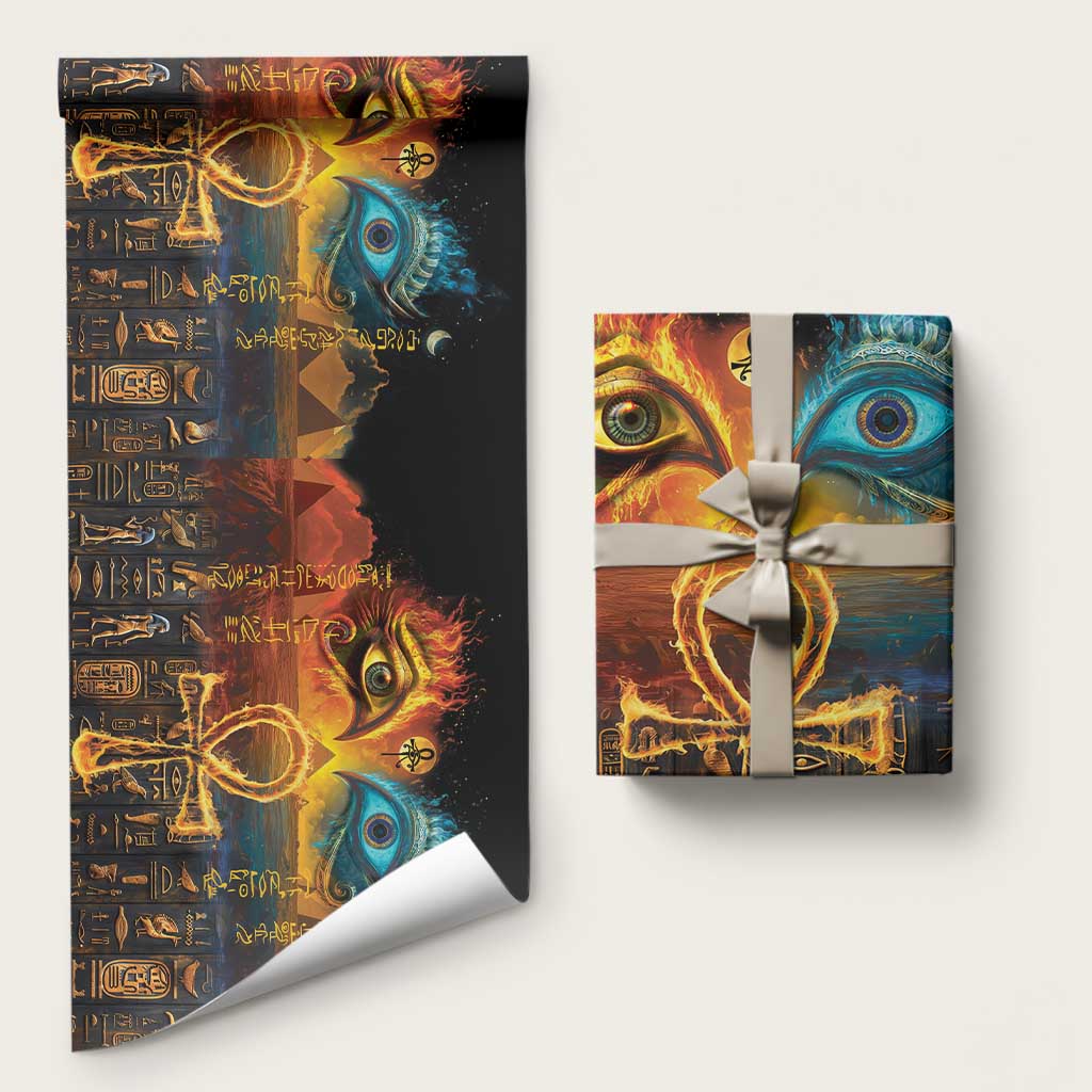 Eye of Ra and Eye of Horus Wrapping Paper Power and Magic Ancient Egyptian Mythology - African Pride