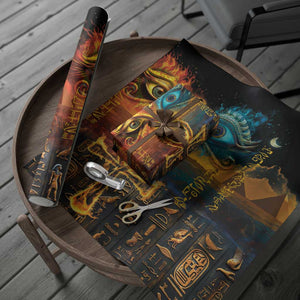 Eye of Ra and Eye of Horus Wrapping Paper Power and Magic Ancient Egyptian Mythology - African Pride