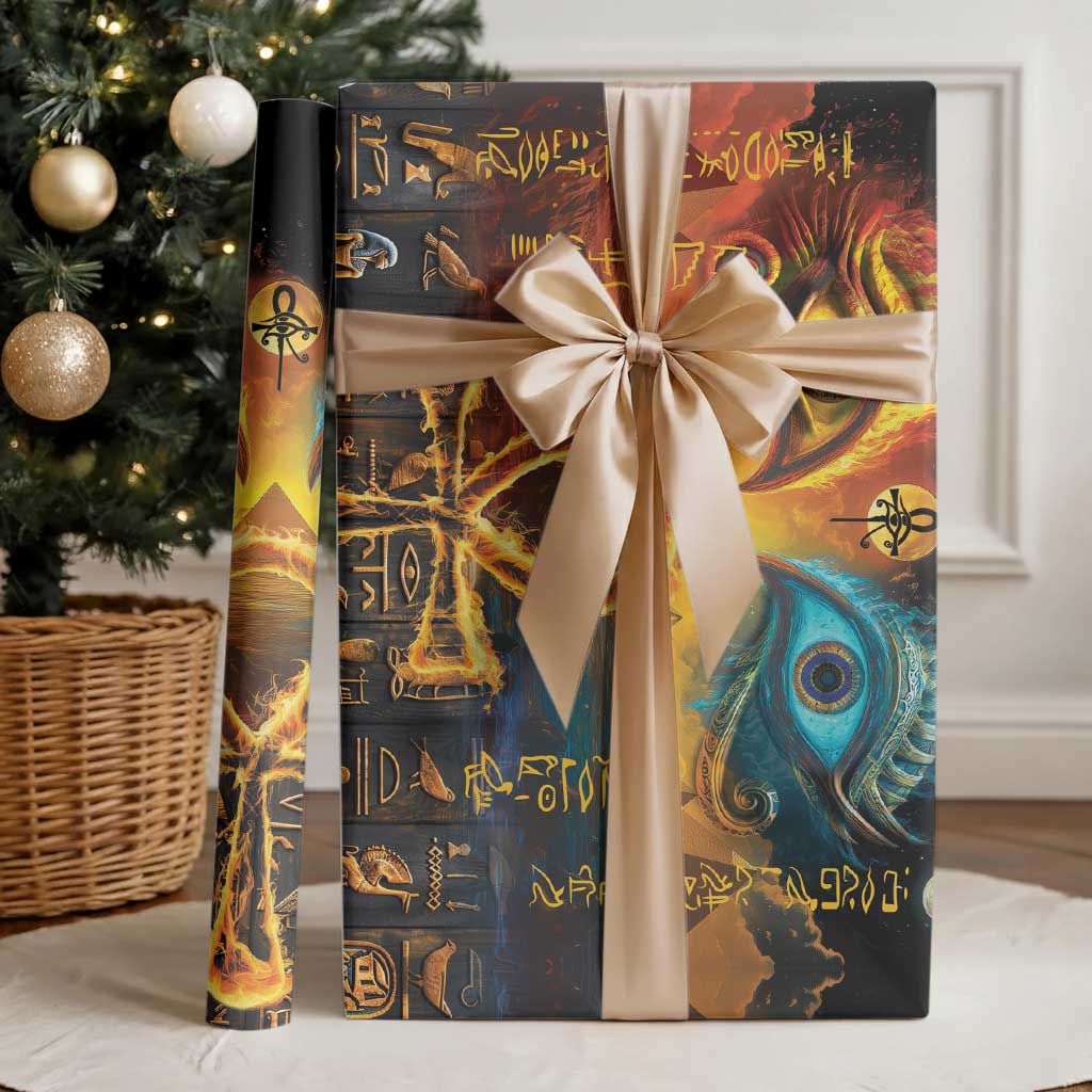 Eye of Ra and Eye of Horus Wrapping Paper Power and Magic Ancient Egyptian Mythology - African Pride