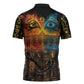 Eye of Ra and Eye of Horus Zipper Polo Shirt Power and Magic Ancient Egyptian Mythology