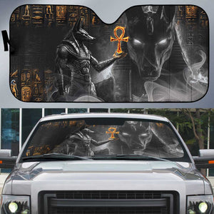 Mythical Anubis Auto Sun Shade The Egyptian God of Death