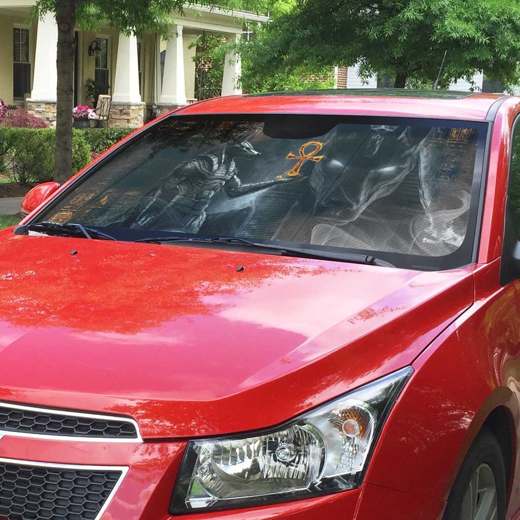 Mythical Anubis Auto Sun Shade The Egyptian God of Death