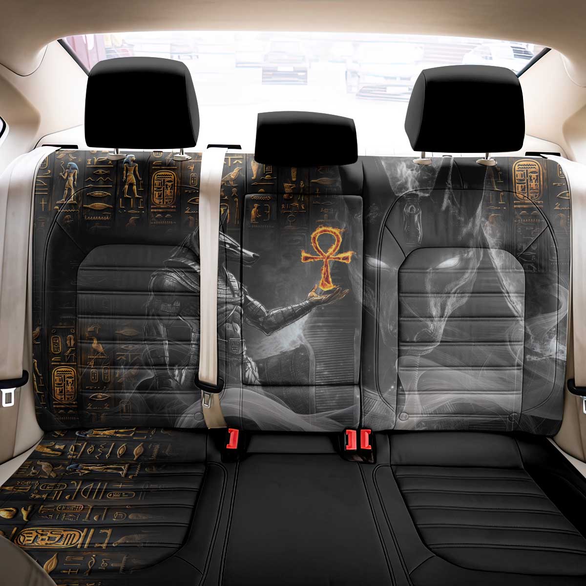 Mythical Anubis Back Car Seat Cover The Egyptian God of Death