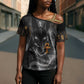 Mythical Anubis Cross Shoulder Shirt The Egyptian God of Death