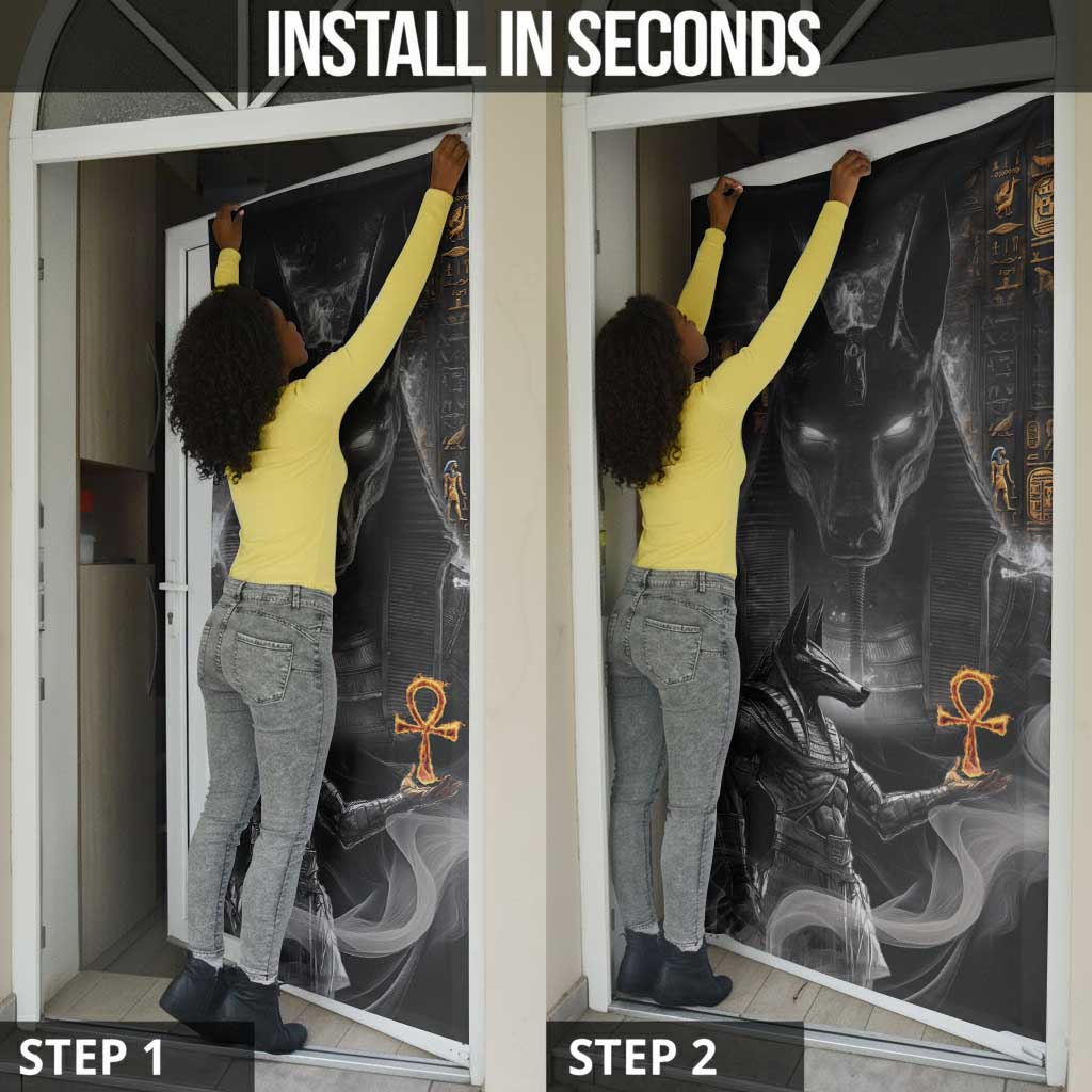 Mythical Anubis Door Cover The Egyptian God of Death