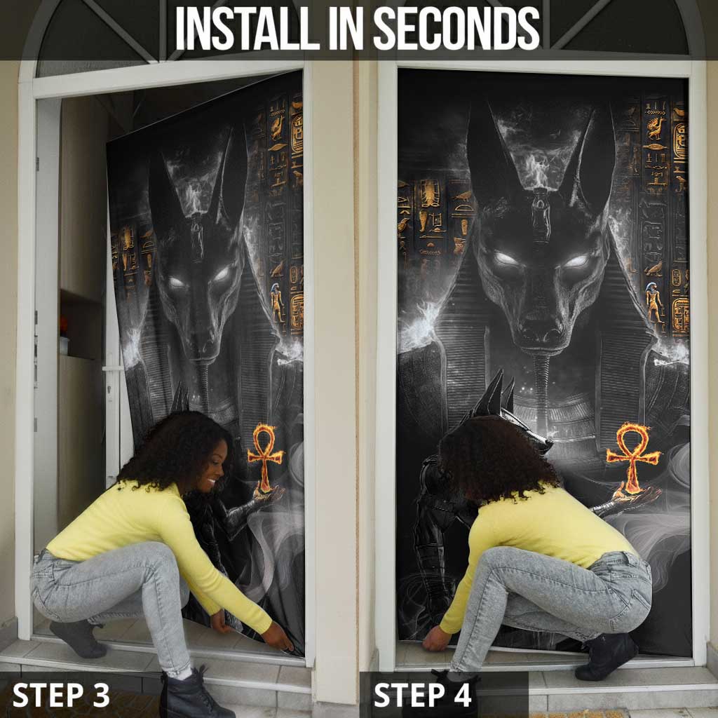 Mythical Anubis Door Cover The Egyptian God of Death