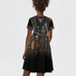 Mythical Anubis Kid Short Sleeve Dress The Egyptian God of Death