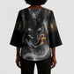 Mythical Anubis Kimono Sleeve Blouse The Egyptian God of Death