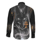 Mythical Anubis Long Sleeve Button Shirt The Egyptian God of Death