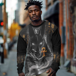 Mythical Anubis Long Sleeve Shirt The Egyptian God of Death