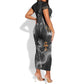 Mythical Anubis Short Sleeve Bodycon Dress The Egyptian God of Death LT9