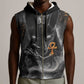 Mythical Anubis Sleeveless Zip Hoodie The Egyptian God of Death - African Pride