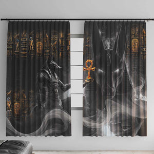 Mythical Anubis Window Curtain The Egyptian God of Death