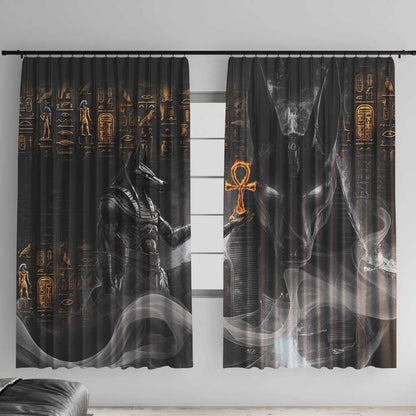 Mythical Anubis Window Curtain The Egyptian God of Death