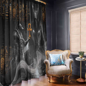 Mythical Anubis Window Curtain The Egyptian God of Death