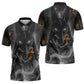 Mythical Anubis Zipper Polo Shirt The Egyptian God of Death