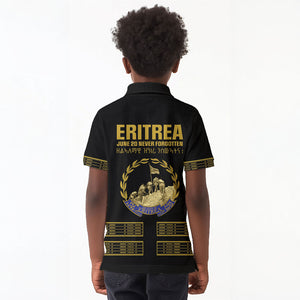Eritrea Martyrs Day June 20 Kid Polo Shirt Never Forgotten Proud Eritrean Heritage Black Version