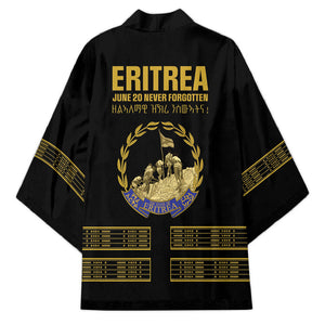 Eritrea Martyrs Day June 20 Kimono Never Forgotten Proud Eritrean Heritage Black Version