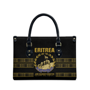 Eritrea Martyrs Day June 20 Leather Bag Never Forgotten Proud Eritrean Heritage Black Version