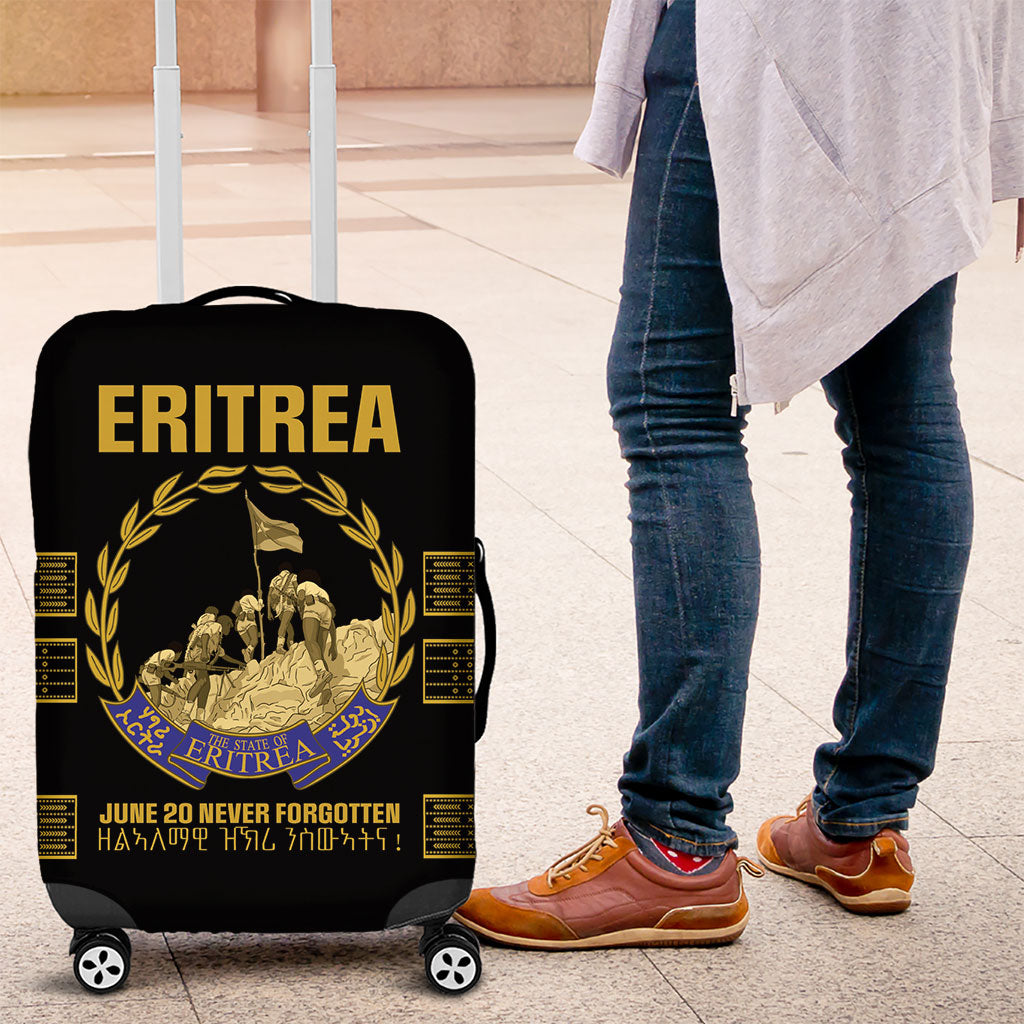 Eritrea Martyrs Day June 20 Luggage Cover Never Forgotten Proud Eritrean Heritage Black Version