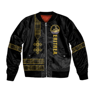 Eritrea Martyrs Day June 20 Sleeve Zip Bomber Jacket Never Forgotten Proud Eritrean Heritage Black Version