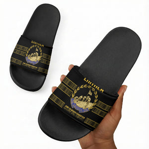 Eritrea Martyrs Day June 20 Slide Sandals Never Forgotten Proud Eritrean Heritage Black Version