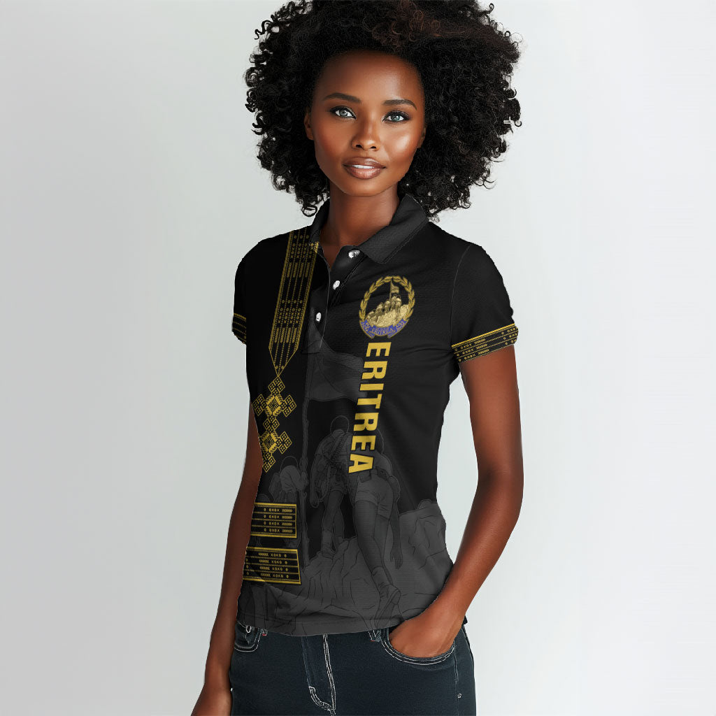 Eritrea Martyrs Day June 20 Women Polo Shirt Never Forgotten Proud Eritrean Heritage Black Version