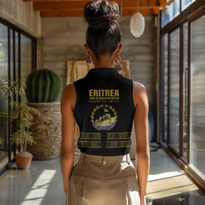 Eritrea Martyrs Day June 20 Women Sleeveless Polo Shirt Never Forgotten Proud Eritrean Heritage Black Version