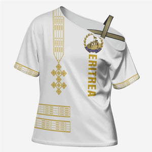 Eritrea Martyrs Day June 20 Cross Shoulder Shirt Never Forgotten Proud Eritrean Heritage White Version