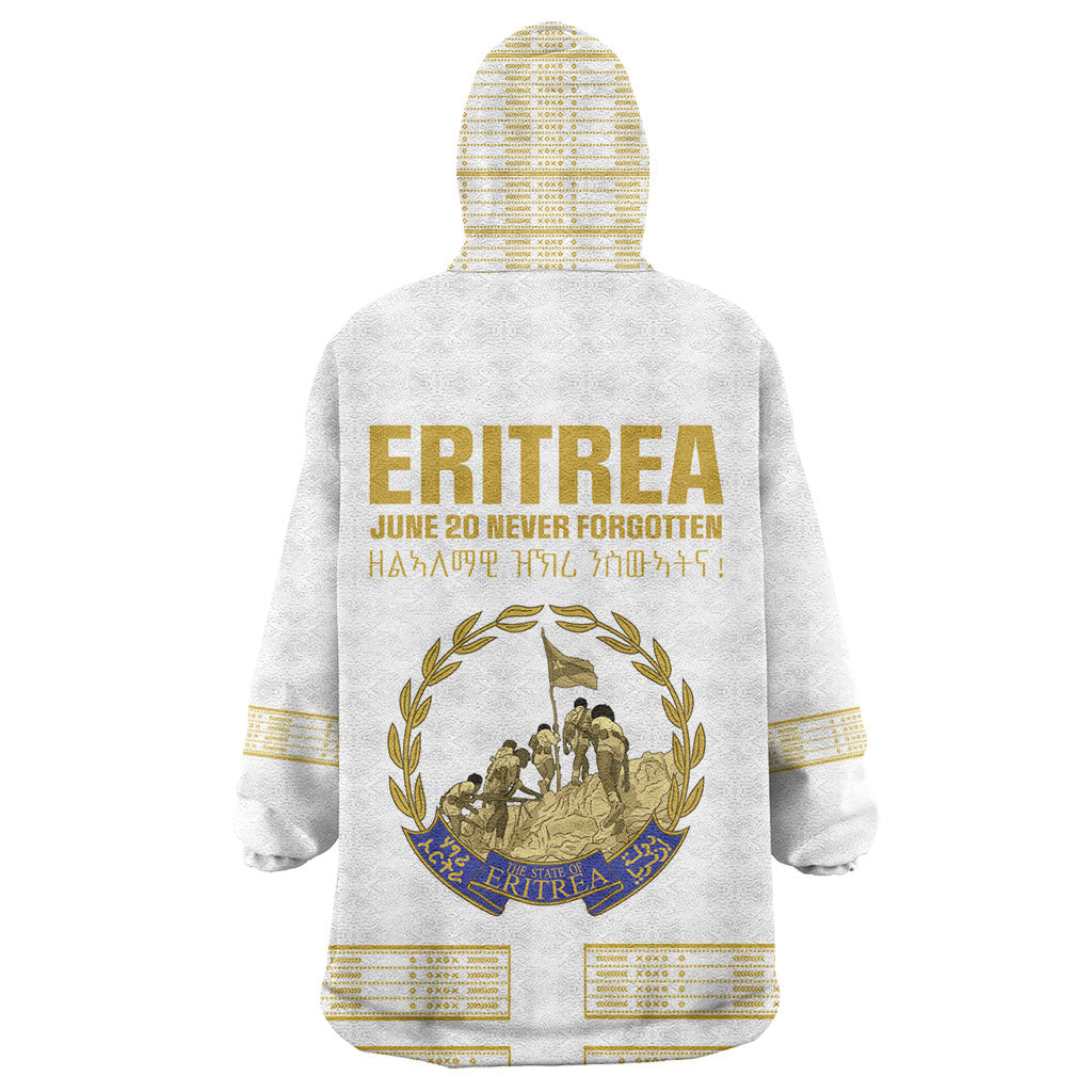 Eritrea Martyrs Day June 20 Kid Wearable Blanket Hoodie Never Forgotten Proud Eritrean Heritage White Version