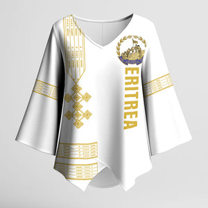 Eritrea Martyrs Day June 20 Kimono Sleeve Blouse Never Forgotten Proud Eritrean Heritage White Version
