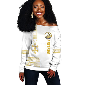 Eritrea Martyrs Day June 20 Off Shoulder Sweater Never Forgotten Proud Eritrean Heritage White Version