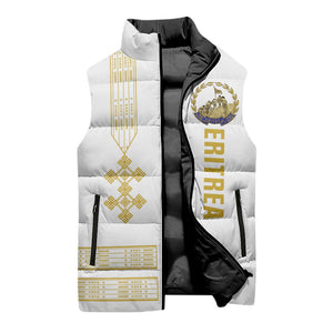 Eritrea Martyrs Day June 20 Sleeveless Puffer Jacket Never Forgotten Proud Eritrean Heritage White Version