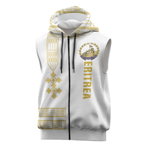 Eritrea Martyrs Day June 20 Sleeveless Zip Hoodie Never Forgotten Proud Eritrean Heritage White Version