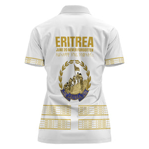 Eritrea Martyrs Day June 20 Women Polo Shirt Never Forgotten Proud Eritrean Heritage White Version