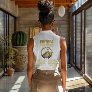 Eritrea Martyrs Day June 20 Women Sleeveless Polo Shirt Never Forgotten Proud Eritrean Heritage White Version