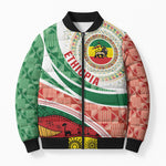 Ethiopia In My Blood Bomber Puffer Jacket Lion Of Judah In My Heart