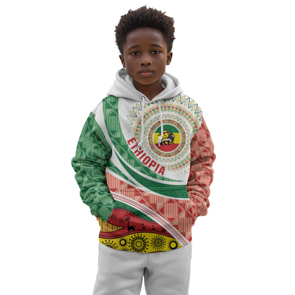 Ethiopia In My Blood Kid Hoodie Lion Of Judah In My Heart
