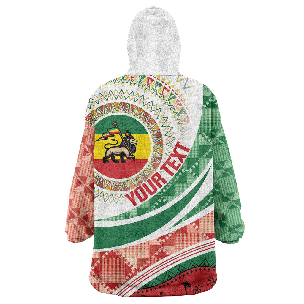 Ethiopia In My Blood Kid Wearable Blanket Hoodie Lion Of Judah In My Heart