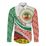 Ethiopia In My Blood Long Sleeve Button Shirt Lion Of Judah In My Heart