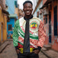Ethiopia In My Blood Sleeve Zip Bomber Jacket Lion Of Judah In My Heart