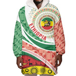 Ethiopia In My Blood Wearable Blanket Hoodie Lion Of Judah In My Heart