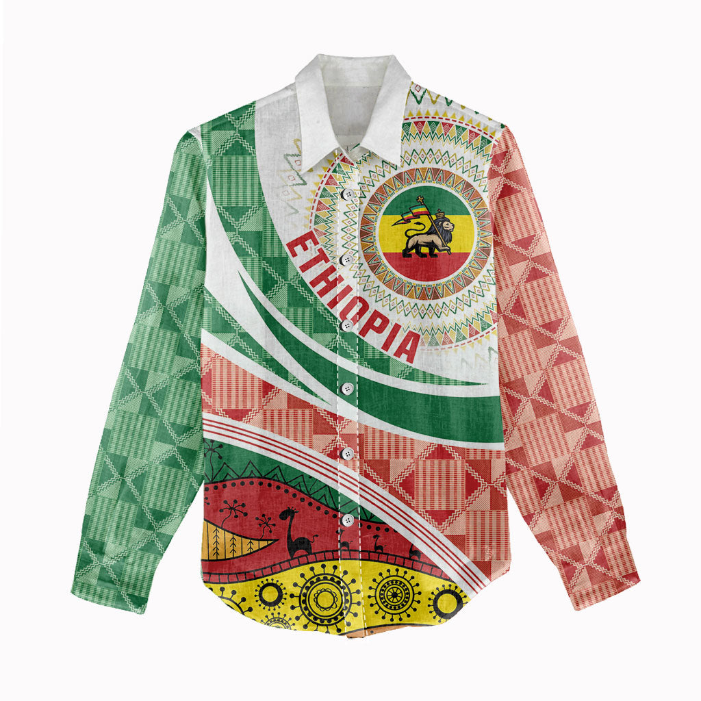 Ethiopia In My Blood Women Casual Shirt Lion Of Judah In My Heart